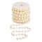 Pearl Strings for Crafts and DIY Projects, 10mm White Half Beads Spool Garland for Wedding Decorations (10 Yards)